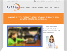 Tablet Screenshot of globalteletherapy.com